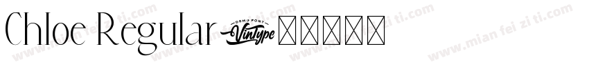 Chloe Regular字体转换